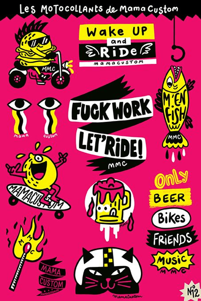 Stickers - BEER BIKES FRIENDS