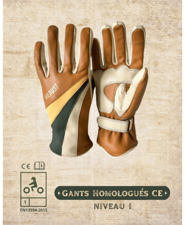 Gants - STRIPES CAMEL 